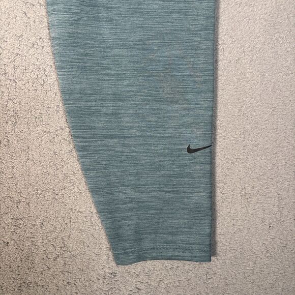 Nike Leggings Women’s Size 3X Dri Fit Heather Blue Ankle Yoga Compression - Picture 4 of 13